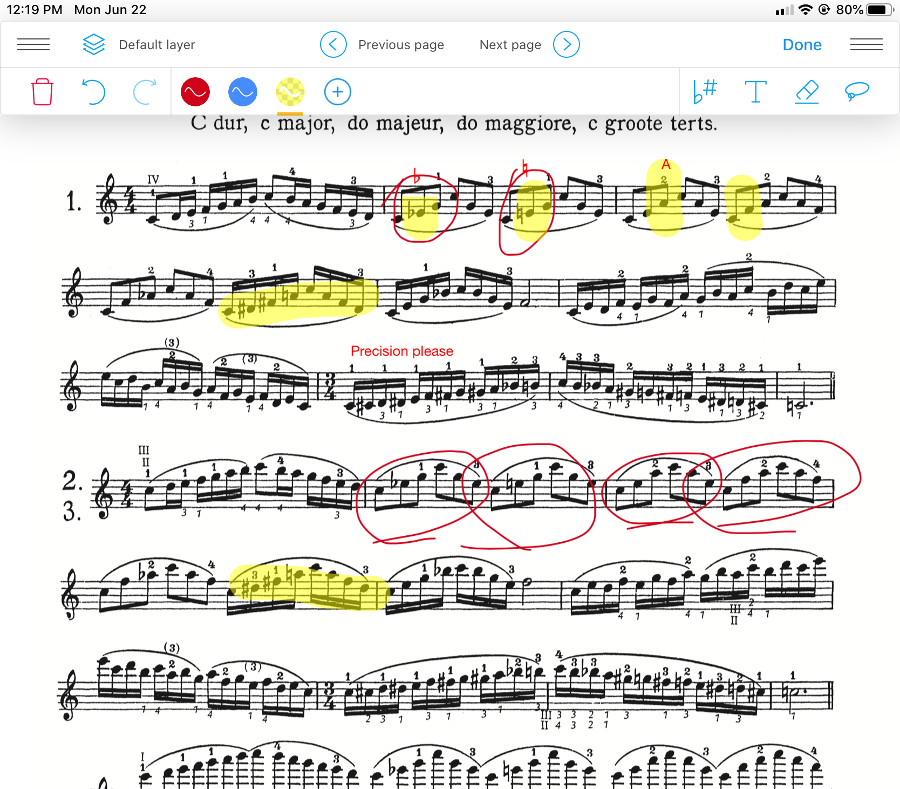 Newzik Score with Annotations Screenshot